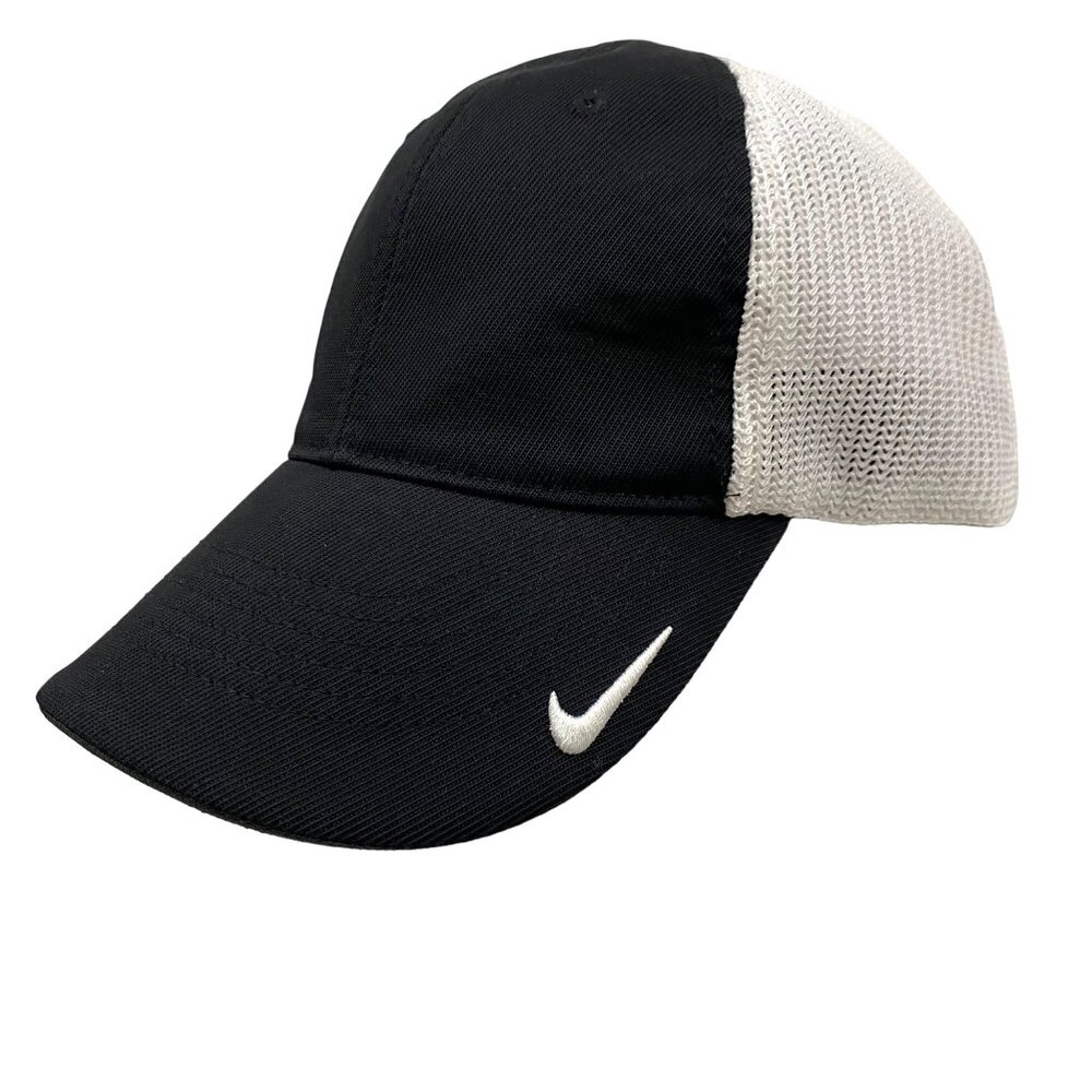 Nike Golf Flex Fit Black White Mesh Back Hat Cap 429468-010 M/L